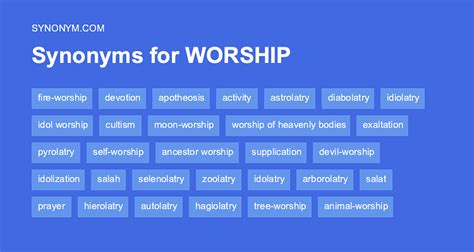 Definition of worship. . Worship synonyms